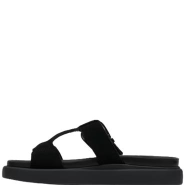 CLARKS  WOMENS  SANDAL - BLACK SUEDE